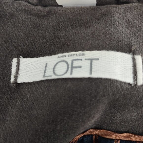 Ann Taylor LOFT Brown Velvety 1 Button Closure Classic Style Blazer Size 4 - Picture 9 of 11